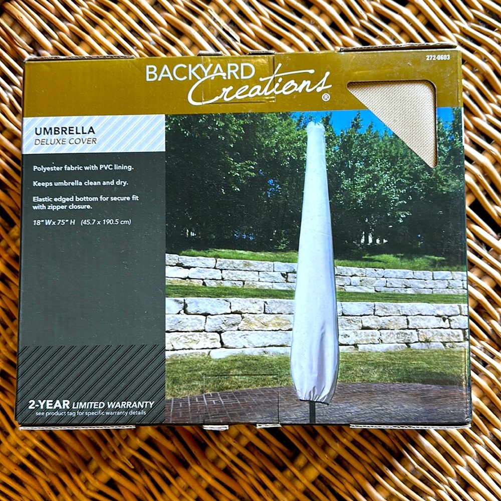 Backyard creations umbrella deluxe cover